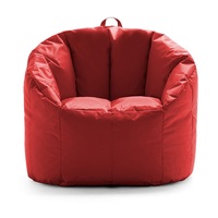 Chaise pouf en forme de citrouille pour l'intérieur Canapé paresseux avec poignée supérieure Sac Pouf pour adultes et enfants