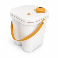 Conteneur de stockage de nourriture pour animaux de compagnie intelligent et automatique de 13 L, scellage à une touche, hermétique, bac à nourriture pour chiens et chats