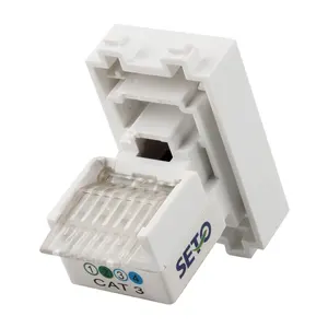 Qualified Cat3 Keystone Jack Telephone Network Module Tool Less Telephone Female Rj11 Connector 4p4c Rj11 Keystone Jack