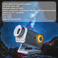 Projecteur d'étoiles holographique 3D Effets vidéo multiples Lumière nocturne étoilée Lampe holographique rotative Décoration de la maison Cadeau