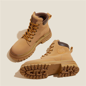Botas de Lujo para Mujer con Forro de Borrego, Diseño de Tacón Amarillo Intenso para la Moda de Invierno y la Exploración Urbana - Product Image 5