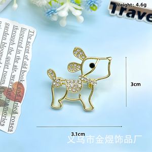 Yiwu Animal <b>Dog</b> Brooch Gold And Silver Zinc Alloy Claw Setting Women's Fashion Accessory Gift - Product Image 3