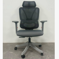 Chaise de bureau ergonomique moderne et confortable à roulettes pivotantes, en tissu maillé, réglable en hauteur, avec base chromée – Prix usine