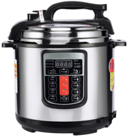 Cuisinière électrique multifonctionnelle OEM 12-en-1 en acier inoxydable antiadhésive 6L 1000W avec arrêt automatique et écran LED pour la maison