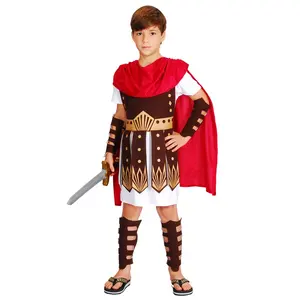 Carnaval de fête mascarade pour garçon, Costume de guerrier spartiates de Cosplay, accessoire antique romain