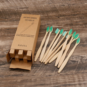 Paquete de 10 Biodegradable Hotel mango plano de madera de bambú cepillo de dientes - Product Image 6