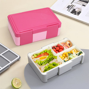 Lonchera de Plástico Personalizada al por Mayor de Fábrica Naike, Gran Capacidad, a Prueba de Fugas, Apta para Microondas, Lonchera Bento con Múltiples Compartimentos - Product Image 3