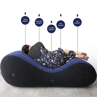 Canapé de Sexe Gonflable Chaise Portable pour un Soutien en Position Profonde Meuble de Jouet Sexy en Flocage Lit d'Exercice Adulte pour Compétences de Voyage