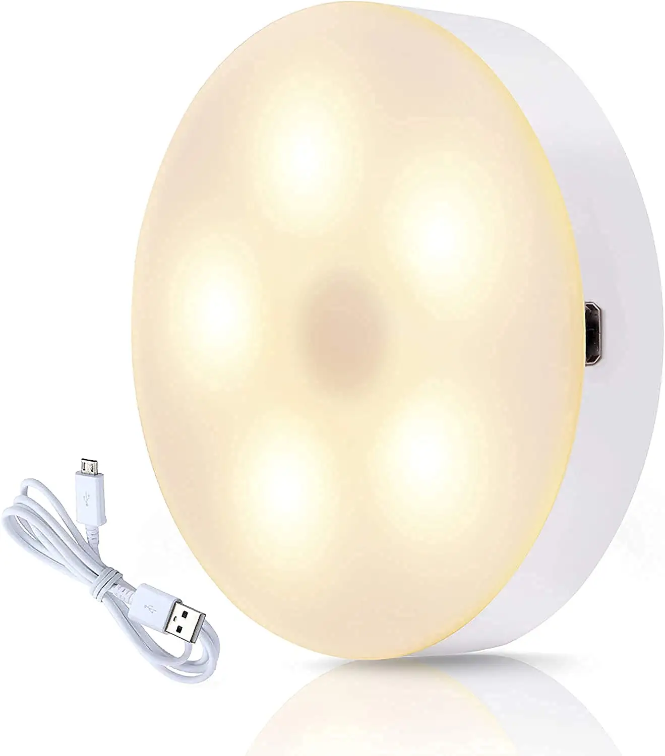Sensor de movimento para casa, luz noturna de parede LED com cabo de carregamento USB, lâmpada para guarda-roupa e quarto, sem fio