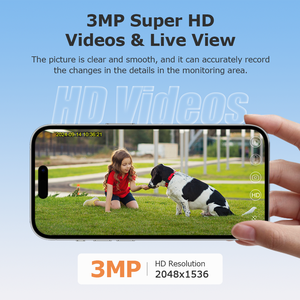 กล้องวงจรปิด UBOX 3MP IP65 4G WiFi PIR ตรวจจับความเคลื่อนไหวของมนุษย์ อินฟราเรด ภาพสีกลางคืน ไร้สาย PTZ ระบบรักษาความปลอดภัย เครือข่าย กล้องโซลาร์เซลล์ - Product Image 5