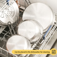 Batterie de Cuisine Coréenne d'Usine en Acier Inoxydable, Cuiseur Vapeur Allemand, Ensemble de Casseroles et Poêles