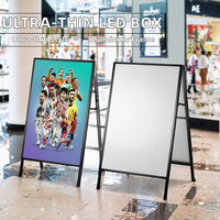 Panneau d'affichage rétroéclairé en aluminium à double face avec éclairage LED, panneau lumineux monochrome pour la publicité