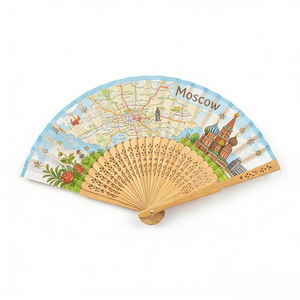 Ventaglio in Legno Personalizzato con Logo Stampato, Stile Mosca Russia, Vendita all'Ingrosso - Product Image 5