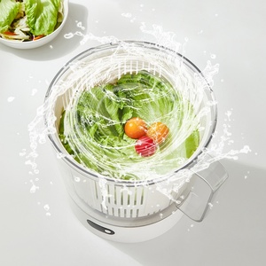 Deshidratador de Verduras de Plástico, Herramienta de Cocina Manual y Eléctrica con Colador para Lavar y Escurrir Verduras para Uso Doméstico - Product Image 3