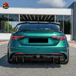 Kit de carrocería negra de fibra de carbono para parachoques de coche para <span class=keywords><strong>Alfa</strong></span> <span class=keywords><strong>Romeo</strong></span> <span class=keywords><strong>Giulia</strong></span>, actualización a Kit de coche estilo <span class=keywords><strong>GTAM</strong></span> - Product Image 4