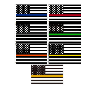 Bandera <span class=keywords><strong>de</strong></span> policía <span class=keywords><strong>de</strong></span> línea <span class=keywords><strong>de</strong></span> dos colores, 100% poliéster, azul, rojo, Delgado, 3x5 pies, disponible - Product Image 2