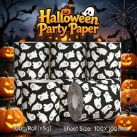 Rouleau de papier toilette à thème Halloween avec imprimé fantôme, décoration effrayante pour les toilettes, étiquette privée prise en charge pour la vente en gros