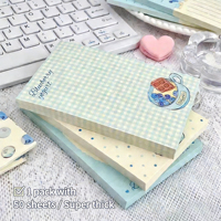 Bloc-notes A7 Blueberry Cake, style INS, portable, détachable, non-adhésif, pour notes et écriture