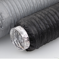 Silencieux de conduit d'air flexible en aluminium pour atténuateur de son rond HVAC en tailles 150mm 200mm 250mm 300mm