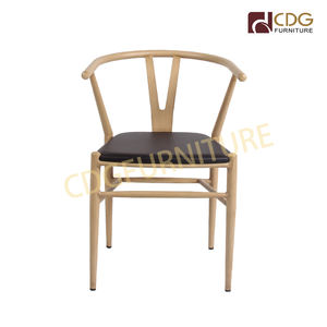 Reposabrazos De estilo europeo con marco De Metal, silla De comedor De estilo europeo con reposabrazos De roble, para <span class=keywords><strong>Restaurante</strong></span> Y apilado - Product Image 5