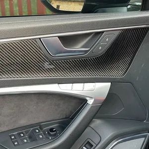 มือจับประตูและชุดแต่งภายในคาร์บอนไฟเบอร์แท้ใหม่สำหรับ Audi A6 2018-2023 Allroad Avant Trim สำหรับปี 2020-2022 - Product Image 6