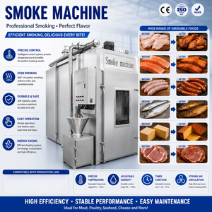 Ahumador Eléctrico Comercial de 250 kg, <span class=keywords><strong>Horno</strong></span> para Ahumar Pavo, Carne Seca, Pechuga de Pollo, <span class=keywords><strong>Trucha</strong></span>, Queso, Pescado, Máquina Ahumadora Industrial - Product Image 1
