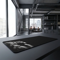 Tapis de bureau personnalisé avec logo imprimé, plusieurs tailles, en caoutchouc naturel écologique, imperméable, antidérapant, noir, carré, 3 mm d'épaisseur, pour souris