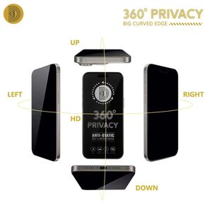 OG 360 °   Pellicola Protettiva Privacy in Vetro Temperato Anti-Shock Anti-Spia Anti-Spy ESD per iPhone 17 Pro Max 15 XS XR 14 <span class=keywords><strong>Plus</strong></span> Air - Product Image 2