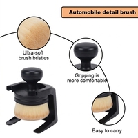 Brosse de nettoyage intérieur de voiture avec base de rangement, brosse de nettoyage automobile à poils doux pour tableau de bord et aérateurs