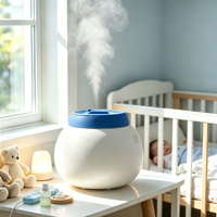 Diffuseur de vapeur chaude pour la maison, humidificateur d'aromathérapie, fonctionnement sans filtre, soulage la congestion nasale due à la grippe, sûr pour toute la famille