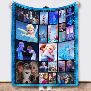 Lông Cừu Chăn 330gsm Phim Hoạt Hình Thiết Kế Tùy Chỉnh Siêu Mềm Ném Chăn Ấm Flannel Ấm Cúng Chăn Cho Đi văng Giường Sofa - Product Image 5