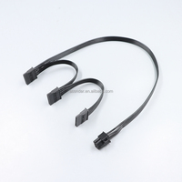Cable de Alimentación de 6 Pines a 4 SATA de 800 mm, 18 AWG, Cobre Estañado, Cable de Crimpado IDC para Fuente de Alimentación Modular Corsair RMX, Extensión para SSD/HDD