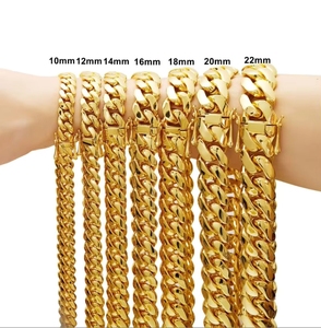Cubana Schmuck HipHop Luxus Dünne 14K Vergoldete Choker Miami Cuban Link Kette Halskette Monaco - Product Image 4