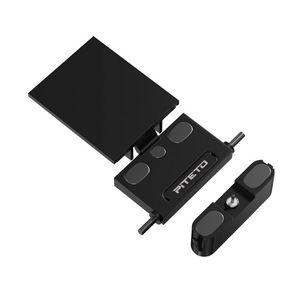 Charnières de porte en aluminium à ressonance, type broche, à axe unique, dissimulées, avec amortisseur réglable haut et bas pour portes d'armoires - Product Image 1
