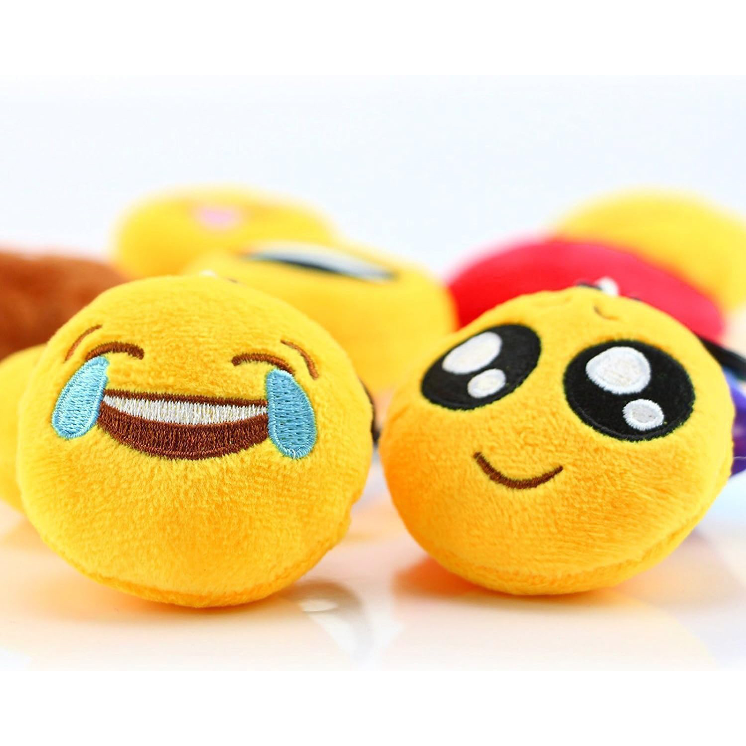 Llaveros Emoji De 60 Piezas – Colgantes Con Caritas Sonrientes De Colores Aleatorios – Decoración Para Fiestas De Cumpleaños, Bolsas De Regalo Y Sorpresas Para Niños