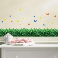 Plinthes murales amovibles modernes à motifs floraux, autocollants décoratifs muraux de petite taille pour chambre et salon, vente en gros