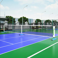 Ensemble de filets de pickleball portables de qualité supérieure Support de cadre en métal Filet de taille réglementaire Idéal pour une utilisation intérieure et extérieure
