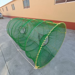 Nouvelle-Zélande 120*240cm 80*150 Grande cage de pêche pliable <span class=keywords><strong>en</strong></span> HDPE/Nylon, piège à filet, pots pour homard, crevettes et anguilles, outil de pêche <span class=keywords><strong>en</strong></span> <span class=keywords><strong>mer</strong></span> - Product Image 3