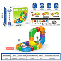 Ensemble de rails magiques DIY, options 51/81/123 pièces, blocs de construction 3D avec wagon de train, jouet éducatif pour enfants, vente en gros XTKM