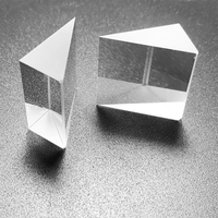 Offre spéciale, lentilles de projecteur en verre de silice fondue optique personnalisable OEM, prisme à angle droit à 60 degrés, motif plat triangulaire