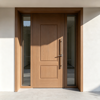 Porte d'entrée simple, surface stratifiée, résistante aux rayures, sécurisée, facile à nettoyer, certifiée CE pour les immeubles d'appartements