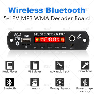 Dc 5V 12V <span class=keywords><strong>Bluetooth</strong></span> 5.0 MP3 WMA WAV APE Bảng Giải Mã rảnh tay âm thanh xe hơi Micro USB TF FM Đài phát thanh MP3 âm nhạc loa - Product Image 6