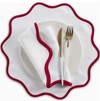 Nouveau Set de Table Moderne en Polyester Anti-coupure et Anti-rayures, Placemat Repasseable pour Buffet, Tapis de Repas Lavable en Machine 280gsm