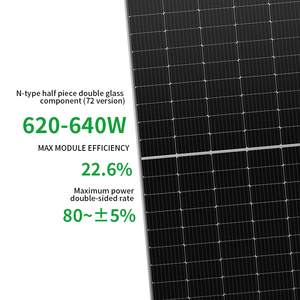 Panel Solar Monocristalino de 630 Vatios, 210 mm, Doble Vidrio, para Proyectos de Estaciones de Energía Comerciales e Industriales, Venta al Por Mayor de Fábrica - Product Image 2