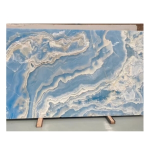 Applique murale décorative pour la cuisine <span class=keywords><strong>Ciel</strong></span> de glace Onyx <span class=keywords><strong>Dalle</strong></span> de pierre Marbre bleu Carreaux bleus Dalles de pierre Onix bleu Pierre Onix - Product Image 6
