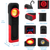 Lampe de travail COB LED pliable à aimant puissant, rechargeable et étanche, multifonction pour inspection et réparation automobile – Prix usine
