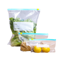 Sacs à sandwichs et à glissières pour stockage alimentaire, en plastique antibactérien, pour aliments pour bébés, avec impression en gravure pour sucre