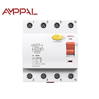 Interruptor Diferencial AMPPAL F360 RCCB Tipo 2P 240V 6KA 16A-100A Protección IP20 Curva B