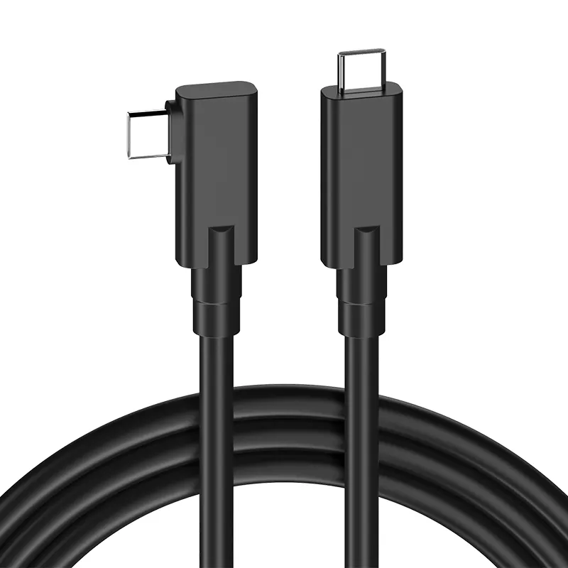 Cable de datos de alta velocidad de carga rápida PD100W USB3.2 Gen 2 tipo C 5 metros de larga distancia ángulo recto 20gbps estándar 10 Uds 2 años