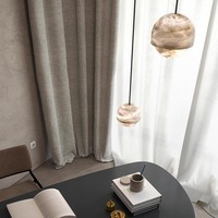 Lampe suspendue de luxe pour hôtel, en pierre d'albâtre naturelle, à double couche sphérique, style demi-dôme, pour décoration intérieure moderne